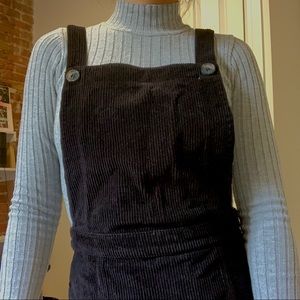 Topshop corduroy overalls dress